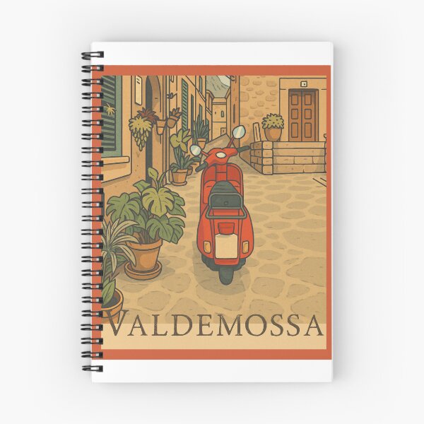 Item preview, Mallroca Valldemossa Vespa – Muted Vintage Illustration in Mediterranean Style designed and sold by Brinax.