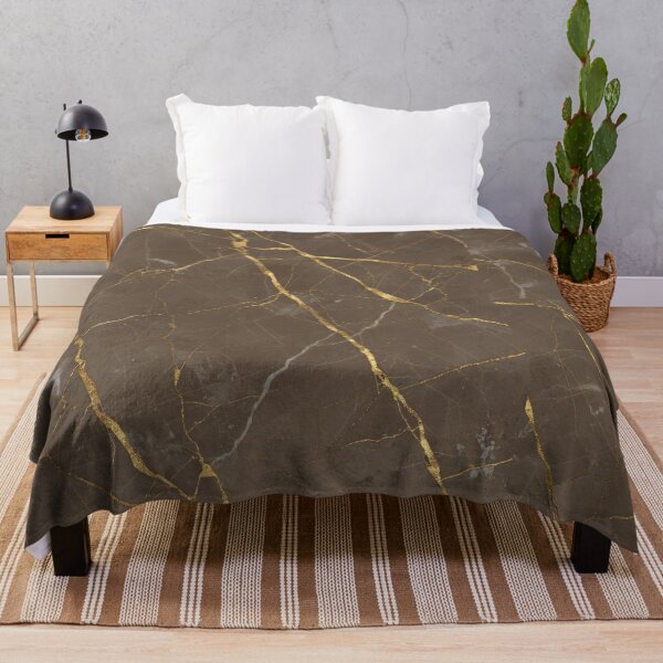 Item preview, Elegant Mocha Brown Marble Stone Texture with Gold Veins designed and sold by patterncrow.