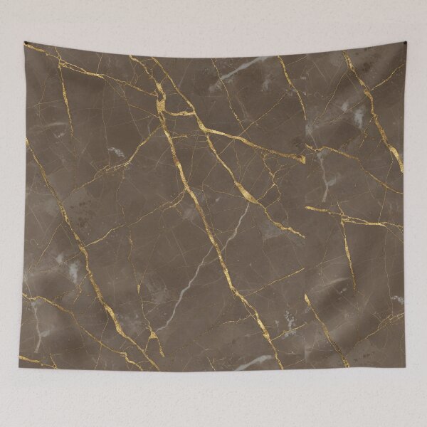 Item preview, Elegant Mocha Brown Marble Stone Texture with Gold Veins designed and sold by patterncrow.