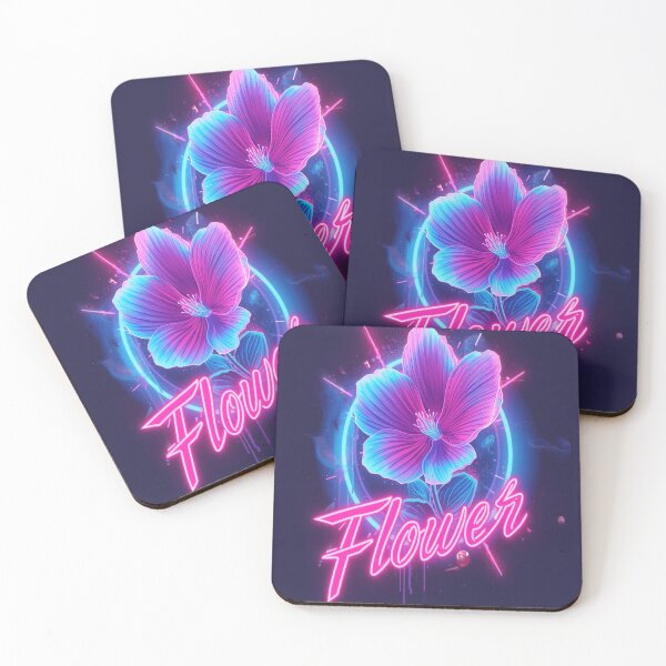 Item preview, Neon Cyberpunk Flower Glow Artwork designed and sold by Abhikalelly.