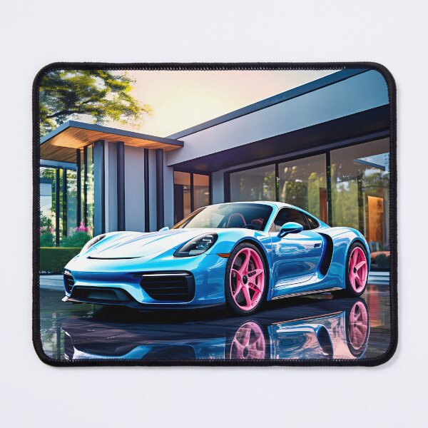 Item preview, Mid-Engine Sports Car Parked Beside Modern Villa designed and sold by RevUpDesign.