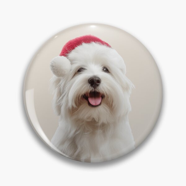 Item preview, Coton de Tulear with Christmas Hat – Festive Coton de Tulear Xmas Design designed and sold by LazyOwlStore.