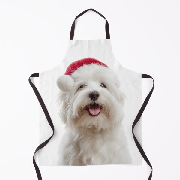 Item preview, Coton de Tulear with Christmas Hat – Festive Coton de Tulear Xmas Design designed and sold by LazyOwlStore.