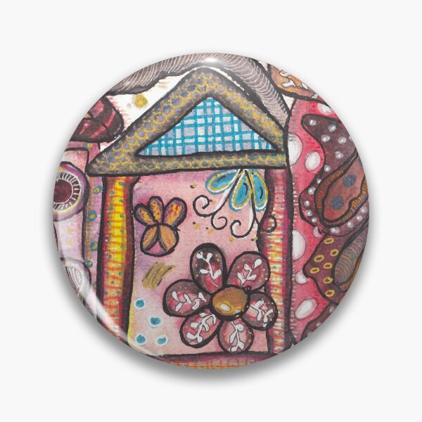 Item preview, Whimsical Village | Colorful Zentangle Art Print designed and sold by ColorWander.