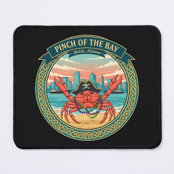 Item preview, Pinch of the Bay Pirate Crab Mobile Alabama Souvenir designed and sold by PostersMode.