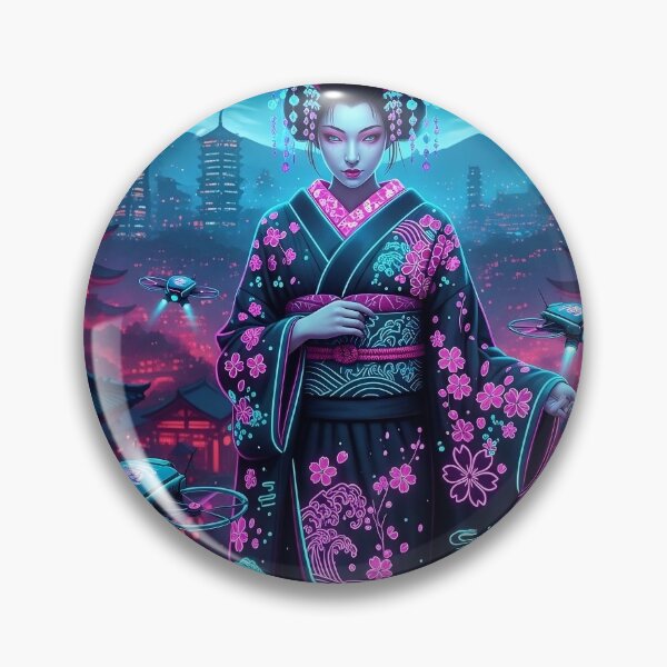 Item preview, Cyber Geisha: Neon Tokyo Drone Sentinel designed and sold by JapanNeoArt.