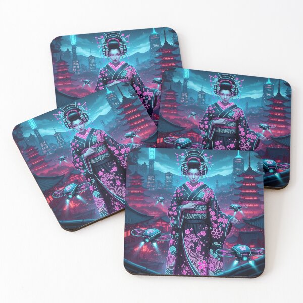 Item preview, Cyber Geisha: Neon Tokyo Drone Sentinel designed and sold by JapanNeoArt.