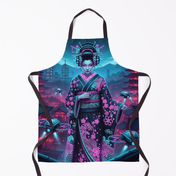 Item preview, Cyber Geisha: Neon Tokyo Drone Sentinel designed and sold by JapanNeoArt.