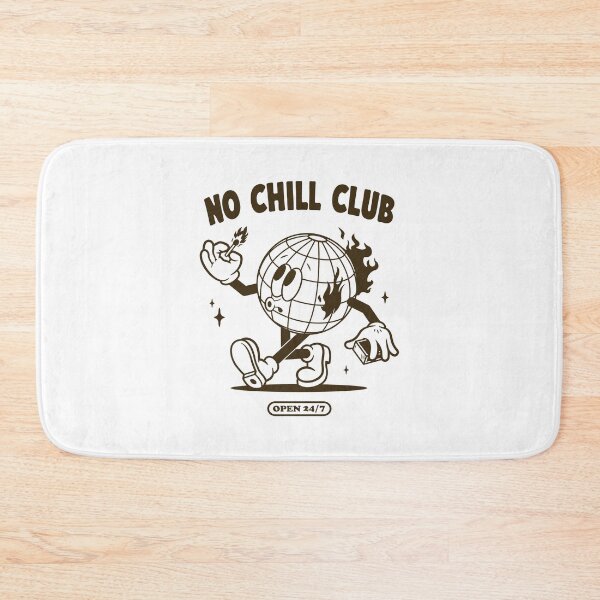Item preview, No Chill Club – Retro Globe Mascot on Fire Design designed and sold by 3amclub.