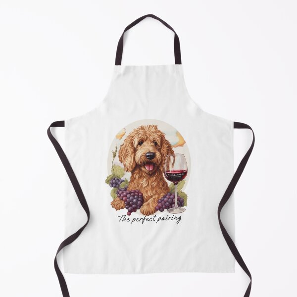 Item preview, The Perfect Pairing Goldendoodle Wine Merlot Design with Grapes designed and sold by Random Candy Studio.