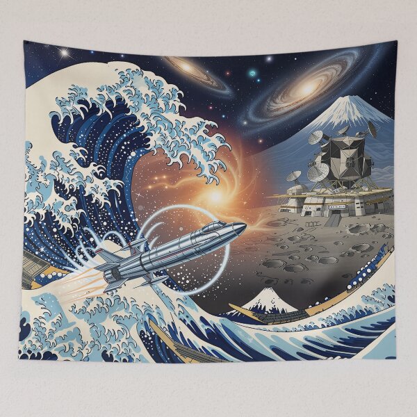 Item preview, Neo Wave: Rocket Surfing the Cosmic Ocean designed and sold by JapanNeoArt.