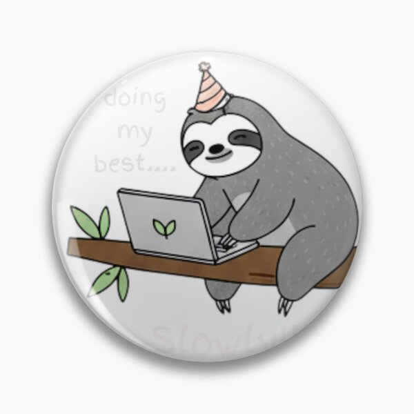 Item preview, Cute sloth working on laptop designed and sold by bindusingla.