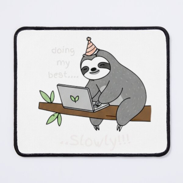 Item preview, Cute sloth working on laptop designed and sold by bindusingla.