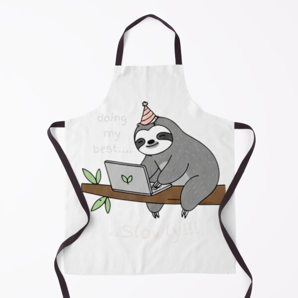 Item preview, Cute sloth working on laptop designed and sold by bindusingla.