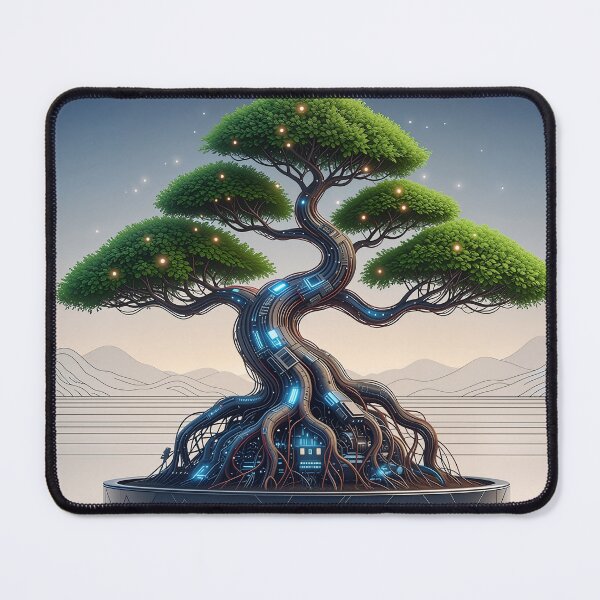 Item preview, Cyber Bonsai: Zen Meets Circuitry Art designed and sold by JapanNeoArt.