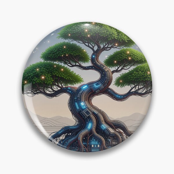 Item preview, Cyber Bonsai: Zen Meets Circuitry Art designed and sold by JapanNeoArt.