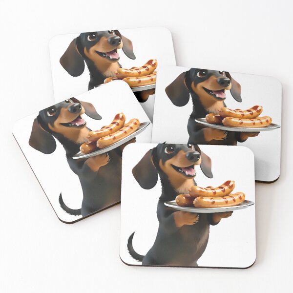 Item preview, Dachshound with sausage designed and sold by Sweet Peelings.