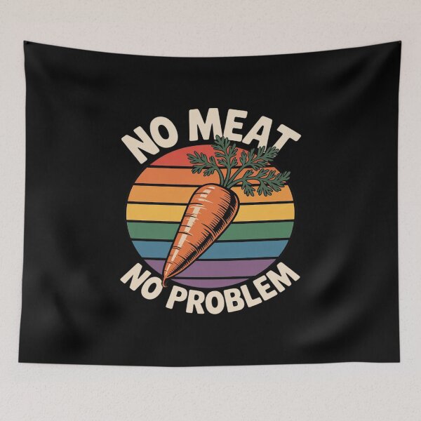 Item preview, No meat no problem Veganism Vegetarian Veggie designed and sold by LeeEvans222.