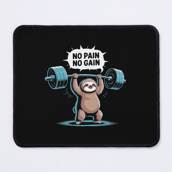 Item preview, No Pain No Gain Sloth Humor Fitness Sunset designed and sold by LeeEvans222.