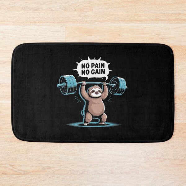 Item preview, No Pain No Gain Sloth Humor Fitness Sunset designed and sold by LeeEvans222.