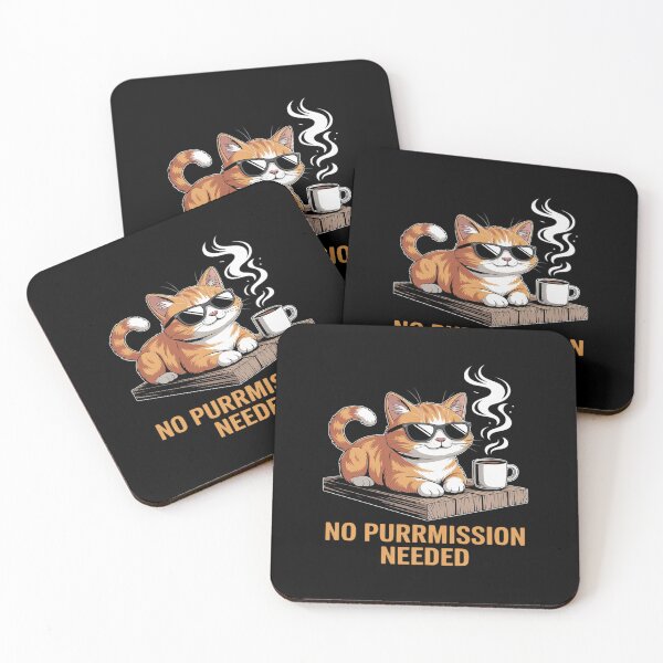 Item preview, No Purrmission Needed Funny Sarcastic Cat Lover Pun designed and sold by JonBarnes22.