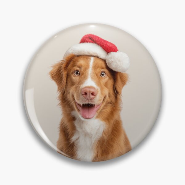 Item preview, Nova Scotia Duck Tolling Retriever with Christmas Hat – Festive Nova Scotia Duck Tolling Retriever Xmas Design designed and sold by LazyOwlStore.