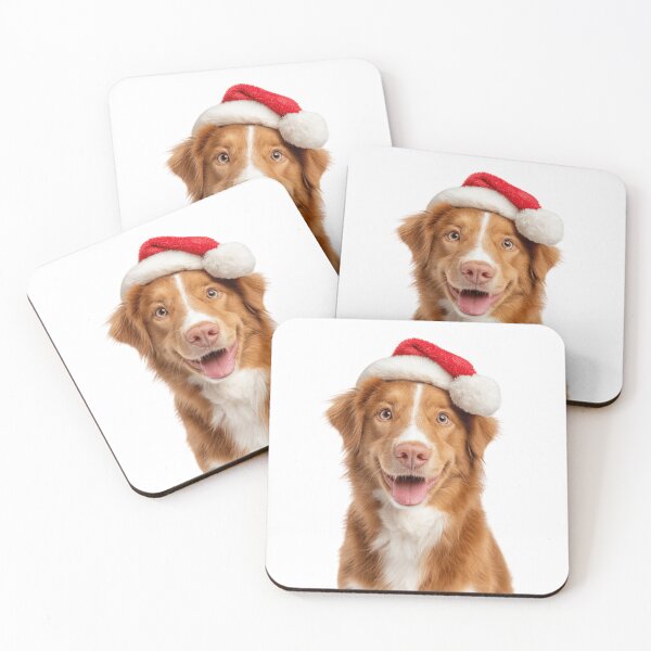 Item preview, Nova Scotia Duck Tolling Retriever with Christmas Hat – Festive Nova Scotia Duck Tolling Retriever Xmas Design designed and sold by LazyOwlStore.