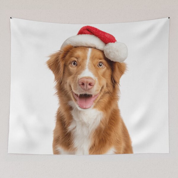 Item preview, Nova Scotia Duck Tolling Retriever with Christmas Hat – Festive Nova Scotia Duck Tolling Retriever Xmas Design designed and sold by LazyOwlStore.
