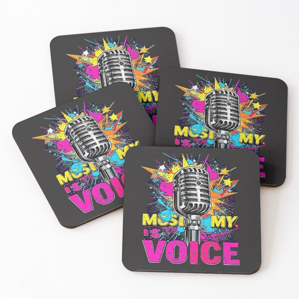 Item preview, Music Is My Voice Retro Microphone Pop Art Design. designed and sold by MARK-ZONE.