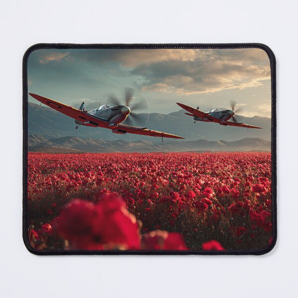 Item preview, Spitfires and Scarlet Blooms designed and sold by Skyframe Aviation.