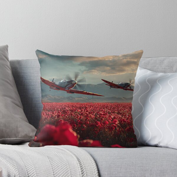 Item preview, Spitfires and Scarlet Blooms designed and sold by Skyframe Aviation.