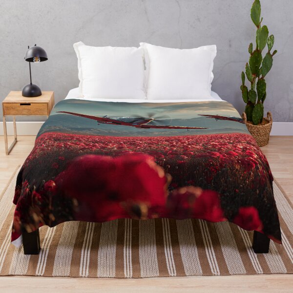 Item preview, Spitfires and Scarlet Blooms designed and sold by Skyframe Aviation.