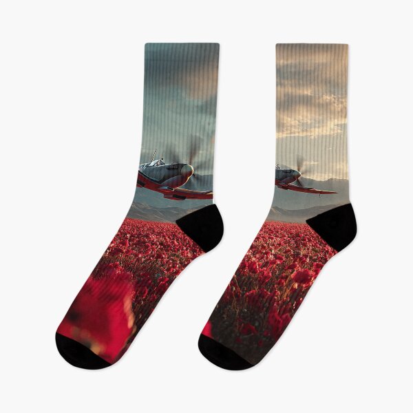 Item preview, Spitfires and Scarlet Blooms designed and sold by Skyframe Aviation.