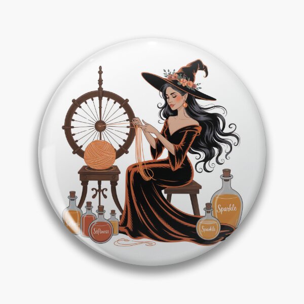 Item preview, Magical Witch Spinning Yarn of Enchantment designed and sold by smilesupplyco..