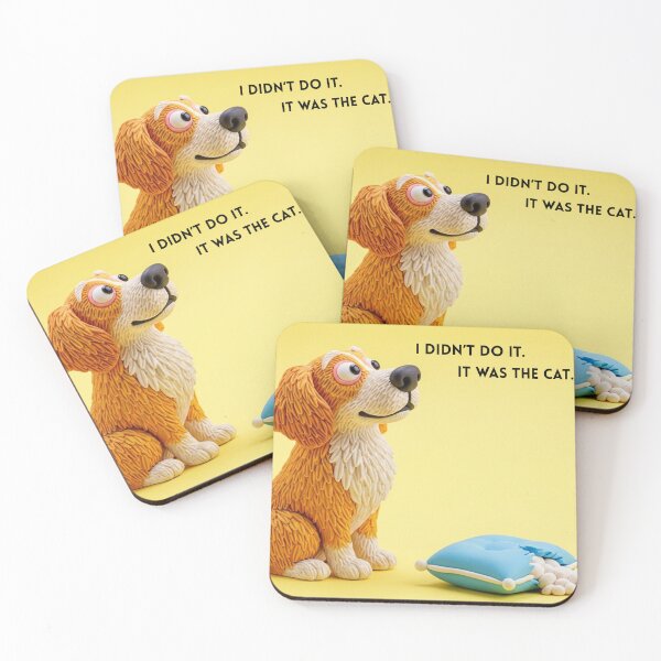 Item preview, I Didn't Do It Claymation Golden Retriever designed and sold by April-Friends.