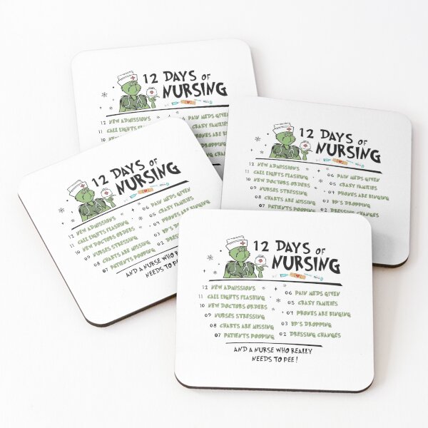 Item preview, 12 Days of Nursing | Funny Grinch Nurse Christmas Parody Design designed and sold by solonwmith6.