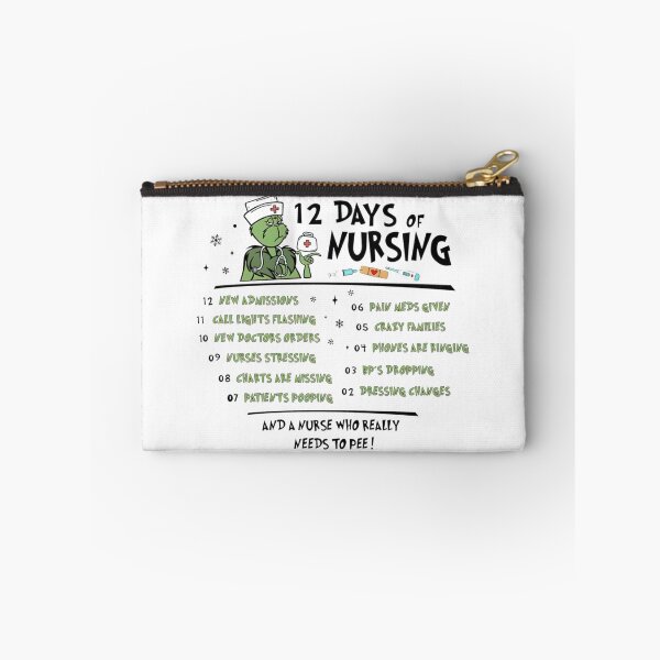 Item preview, 12 Days of Nursing | Funny Grinch Nurse Christmas Parody Design designed and sold by solonwmith6.