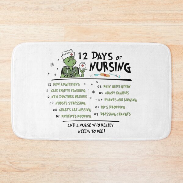 Item preview, 12 Days of Nursing | Funny Grinch Nurse Christmas Parody Design designed and sold by solonwmith6.