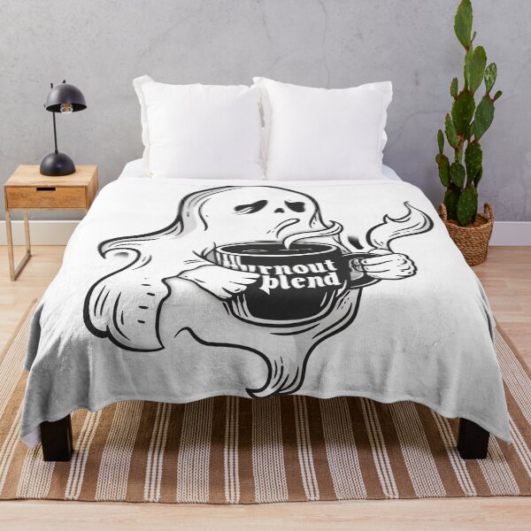 Item preview, Sleepy Ghost with Coffee designed and sold by Overthink Juice.