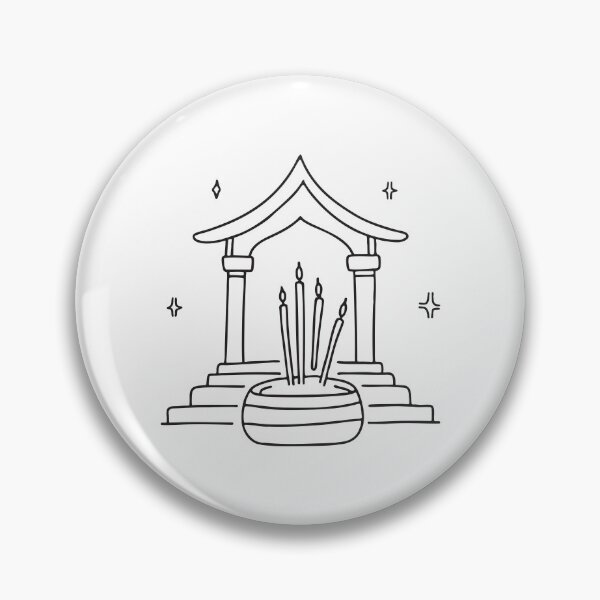 Item preview, A temple with incense sticks burning in front of the altar designed and sold by rasagamastore.