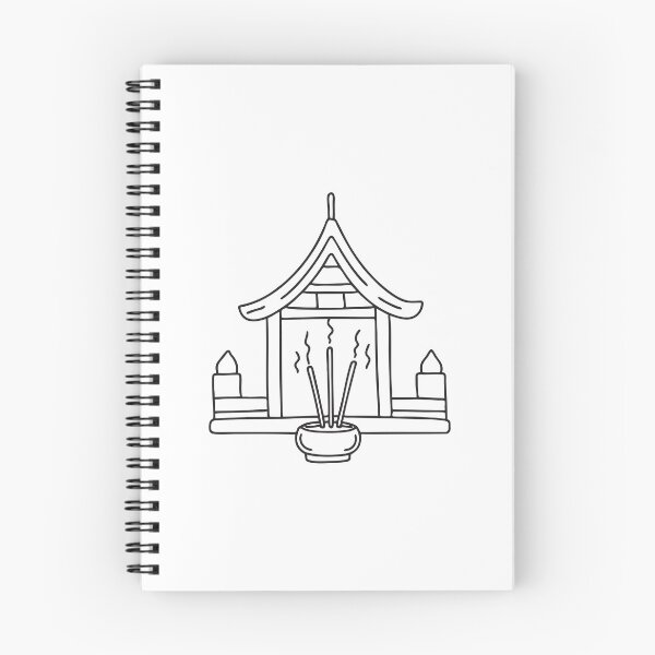 Item preview, A temple with incense sticks burning in the altar designed and sold by rasagamastore.