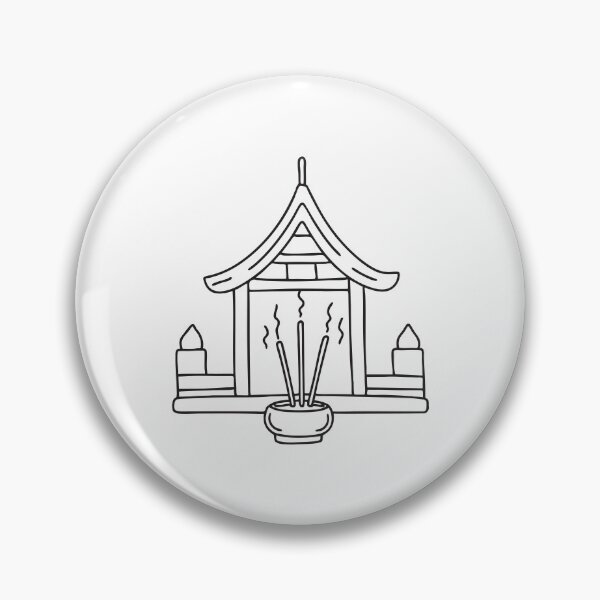 Item preview, A temple with incense sticks burning in the altar designed and sold by rasagamastore.