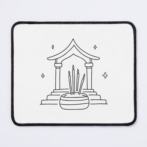 Item preview, A temple with incense sticks burning in front of the altar designed and sold by rasagamastore.