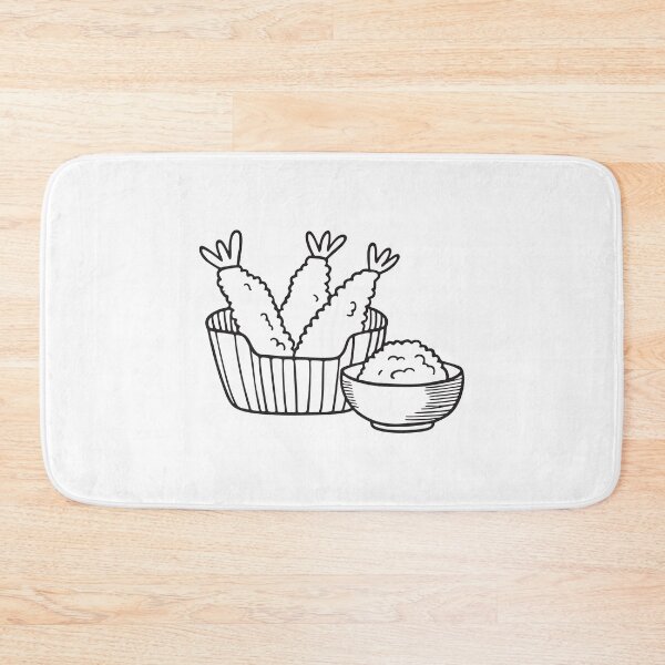Item preview, A tempura basket placed beside a bowl of rice designed and sold by rasagamastore.