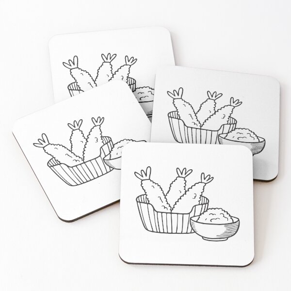 Item preview, A tempura basket placed beside a bowl of rice designed and sold by rasagamastore.