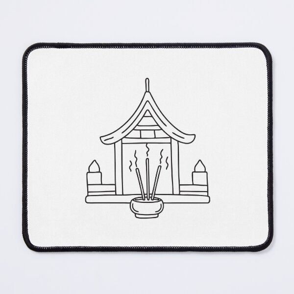 Item preview, A temple with incense sticks burning in the altar designed and sold by rasagamastore.