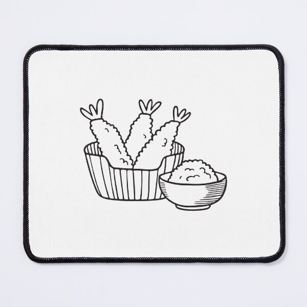 Item preview, A tempura basket placed beside a bowl of rice designed and sold by rasagamastore.
