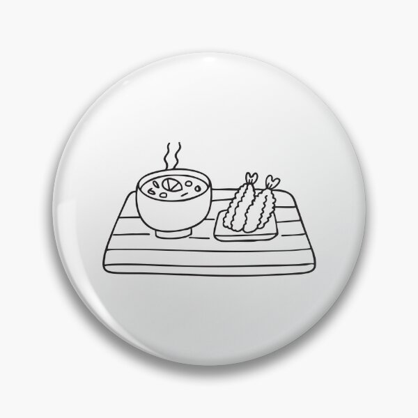 Item preview, A tempura dish beside miso soup on a dining table designed and sold by rasagamastore.