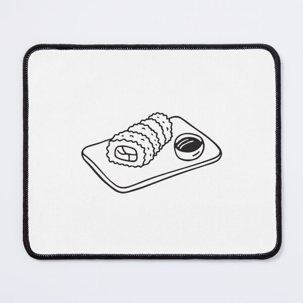 Item preview, A tempura roll beside soy sauce on a sushi platter designed and sold by rasagamastore.