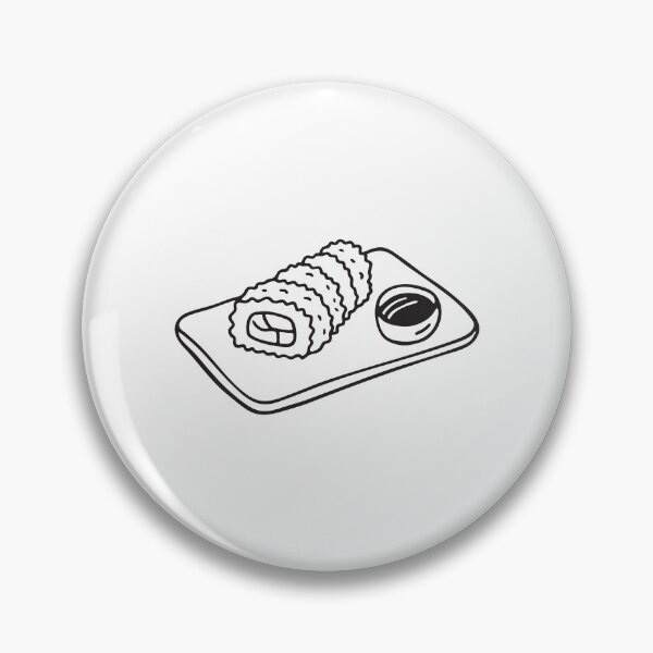 Item preview, A tempura roll beside soy sauce on a sushi platter designed and sold by rasagamastore.